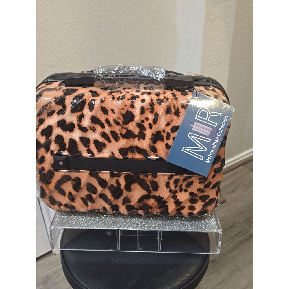 Metropolitan Collection Leopard Print Hard Side Travel Case - Picture 5 of 8